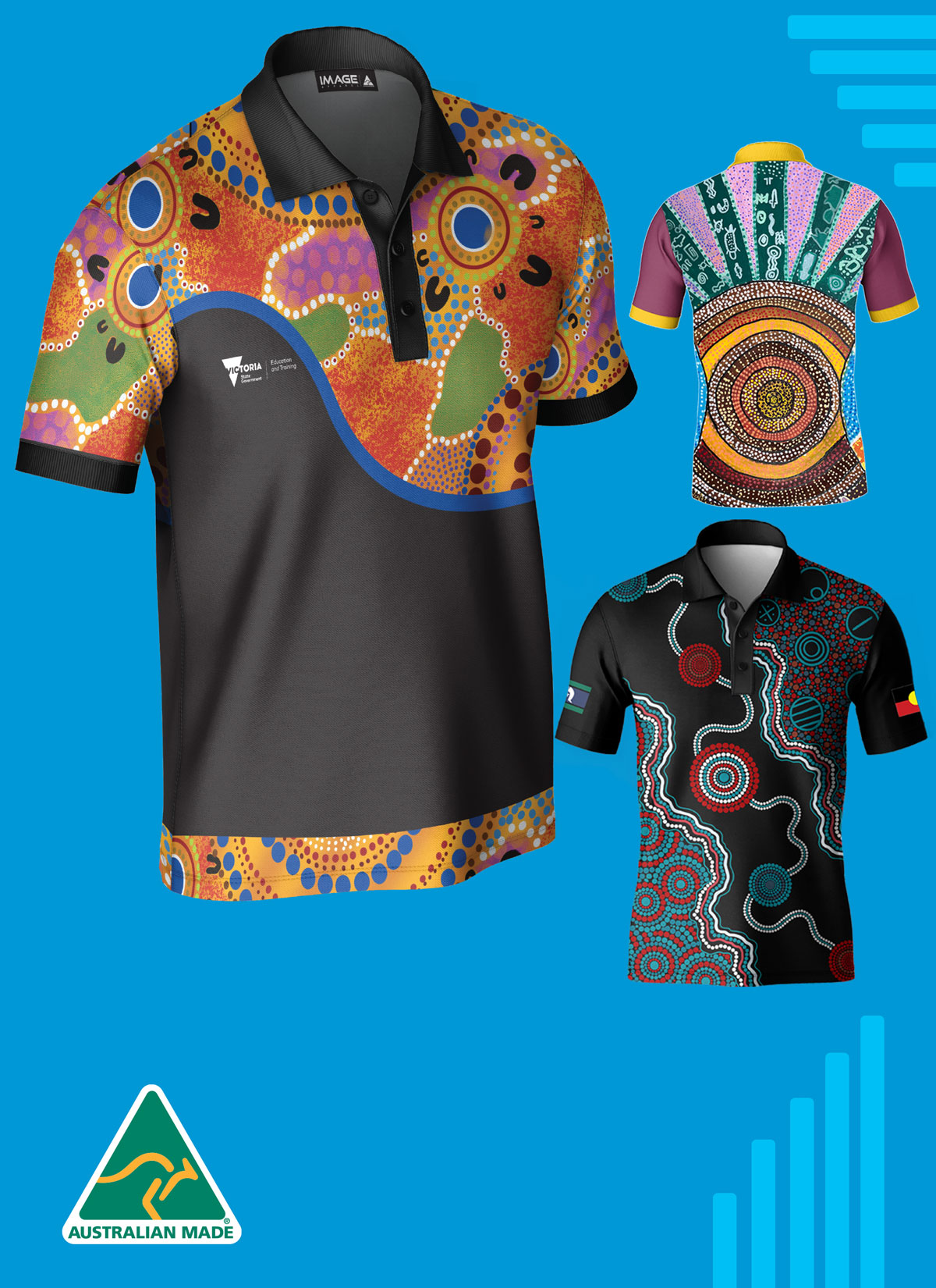 Custom All-Over Printed Polo Shirts made in Melbourne, Australia